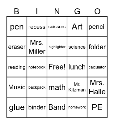 Bingo Card