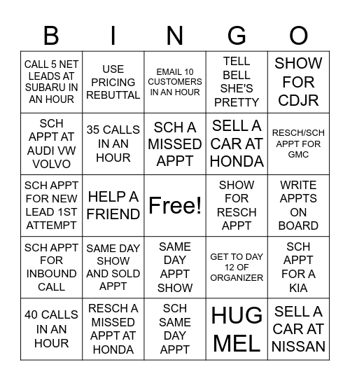 BDC BINGO Card