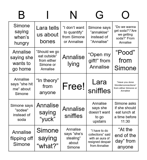 Work Bingo Card