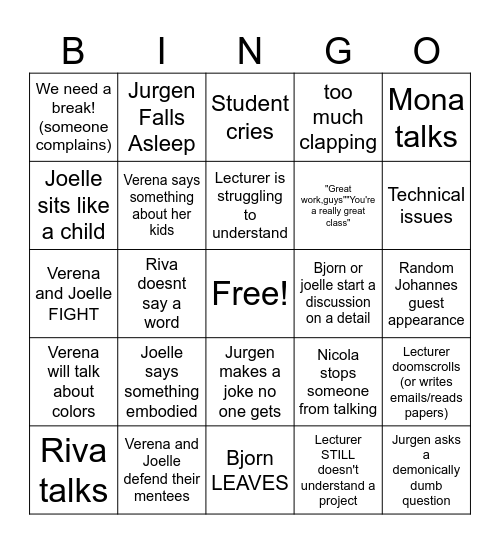 Evil Bingo Card