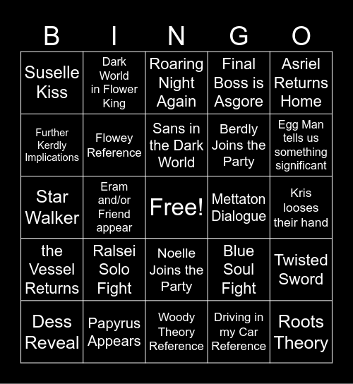 Chapter 5 Bingo Card