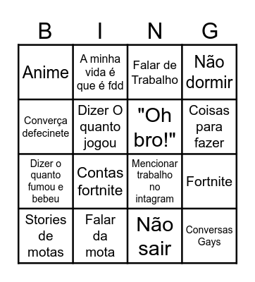 Mauricio bingo Card