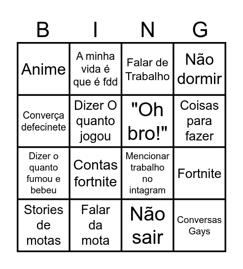 Mauricio bingo Card