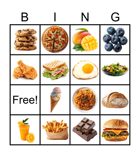 I EAT Bingo Card