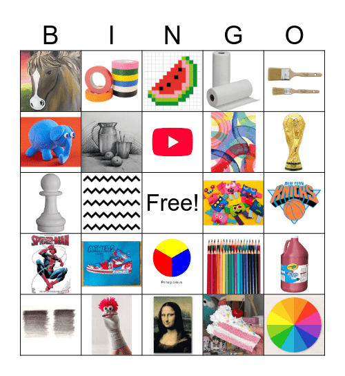 MR GRAUPERA'S ART CLASS BINGO Card