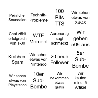 Bingo Card