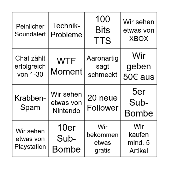 Bingo Card