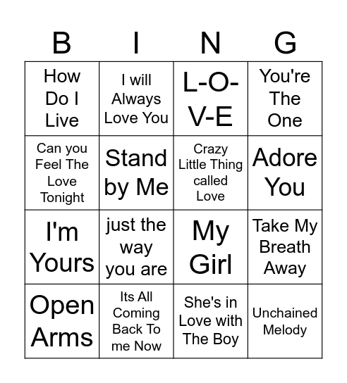 BINGO Anniversary Bingo Card