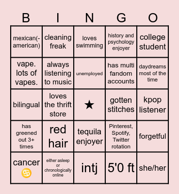 koiipercs Bingo Card