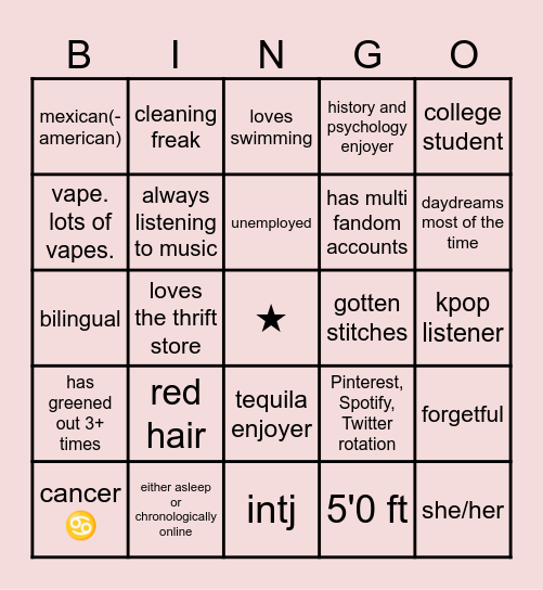koiipercs Bingo Card