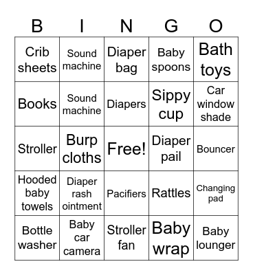 Baby Girl Mark Bingo! Bingo Card