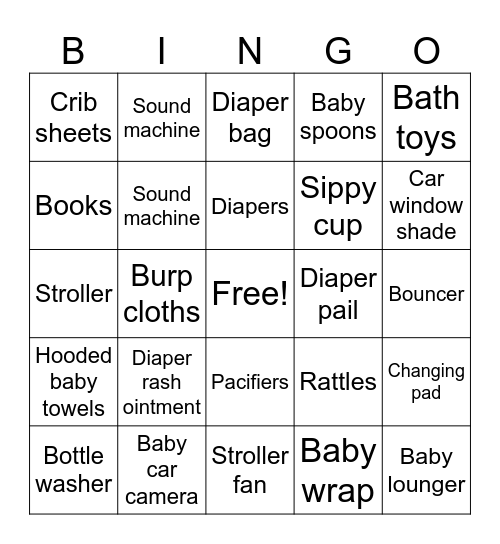 Baby Girl Mark Bingo! Bingo Card