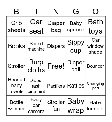 Baby Girl Mark Bingo! Bingo Card