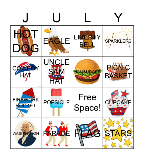 4th of July Bingo! Bingo Card