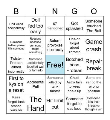 TEA Night Bingo Card