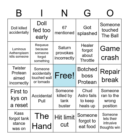 TEA Night Bingo Card