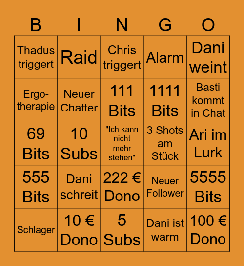 BINGO Card
