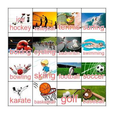sports Bingo Card