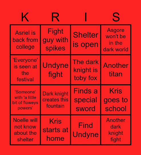 Omari's Chapter 5 predictations Bingo Card