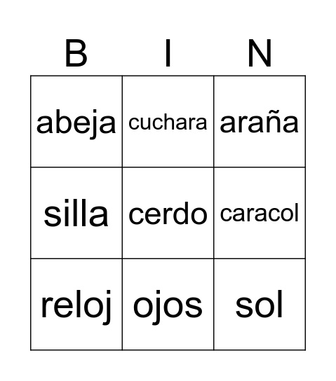 Bingo Card