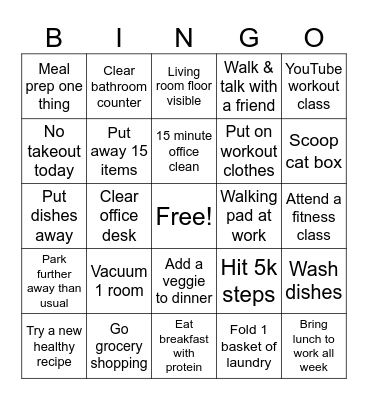 Home Maintenance Bingo Card