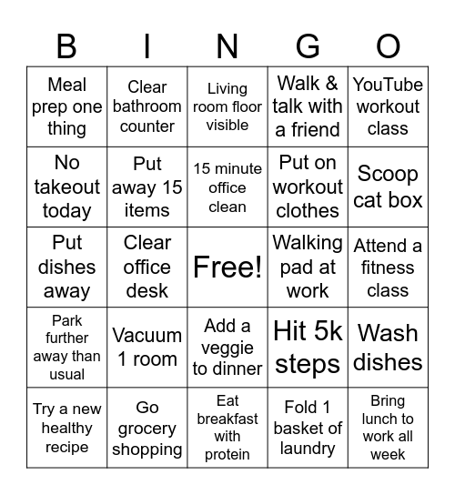 Home Maintenance Bingo Card