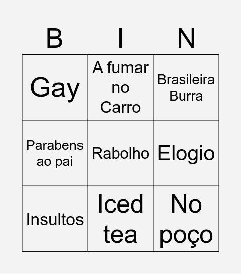 Chat PT Bingo Card