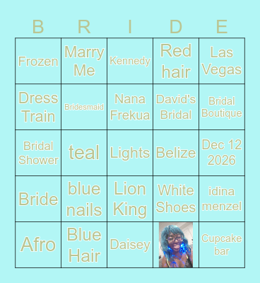 BRIDAL BINGO Card