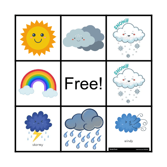 weather bingo Card