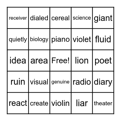 BINGO Card