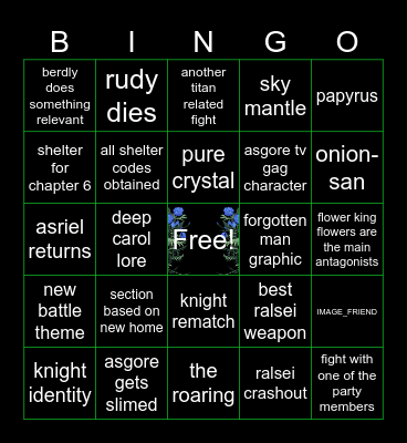 deltarune chapter 5 Bingo Card