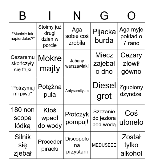 Koniara 2026 Bingo Card
