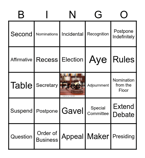 NC ECP Parliamentary Procedure (6/17/26) Bingo Card