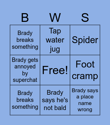 Big Weather Bingo Card