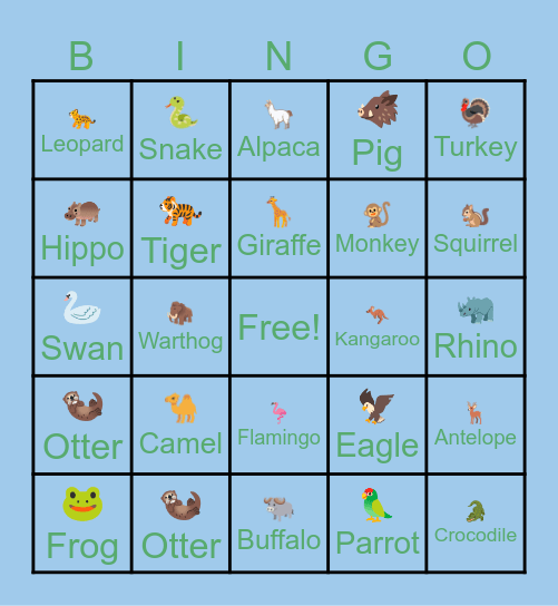 Abdullah's 1st Bingo Card