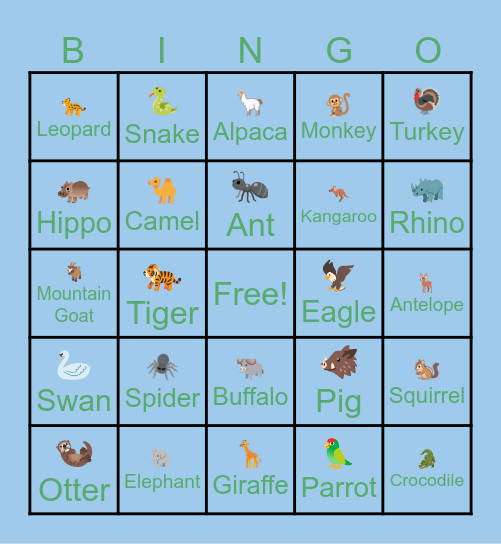 Abdullah's 1st Bingo Card