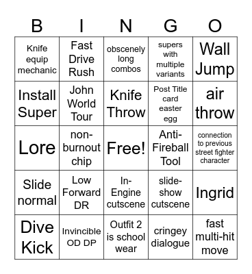 Yasmine Reveal Bingo Card