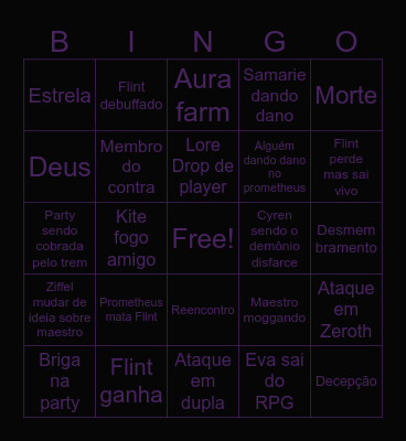 Tormenta 20/06 Bingo Card
