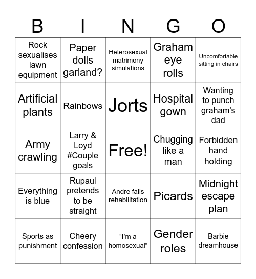 Popcorn & Pride Bingo Card