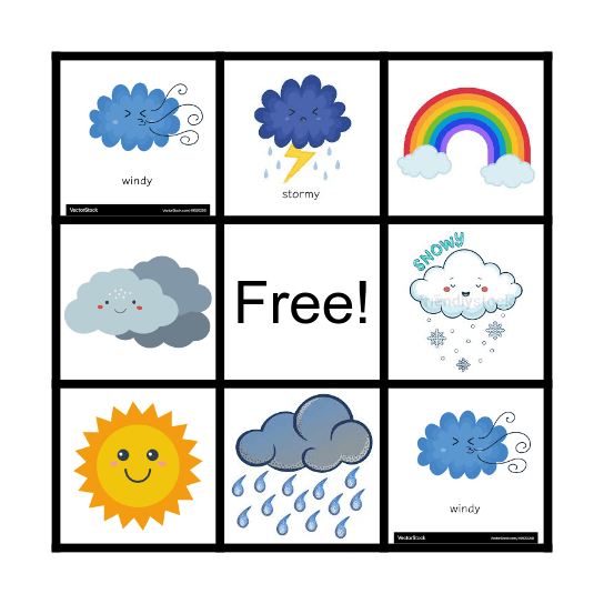 weather bingo Card