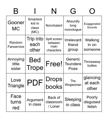 Class no Daikirai na Joshi to Kekkon Bingo Card