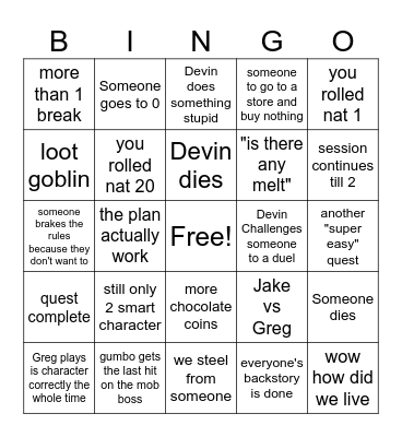 session 2 Bingo Card