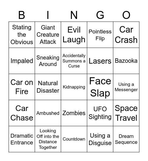 BingoFlix: The Wizard of Oz Bingo Card