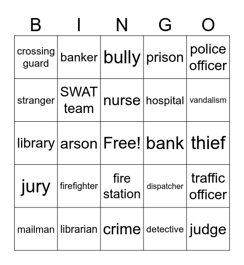 Neighborhood Bingo Card