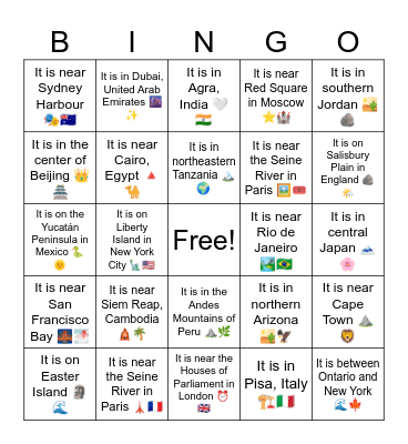 B10 L3 It is in Pisa, Italy 🏗️🇮🇹 Bingo Card
