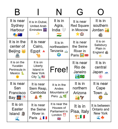 B10 L3 It is in Pisa, Italy 🏗️🇮🇹 Bingo Card