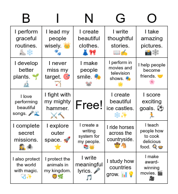 B10 L4 A I teach people how to cook delicious food. 🍳🍲 Bingo Card
