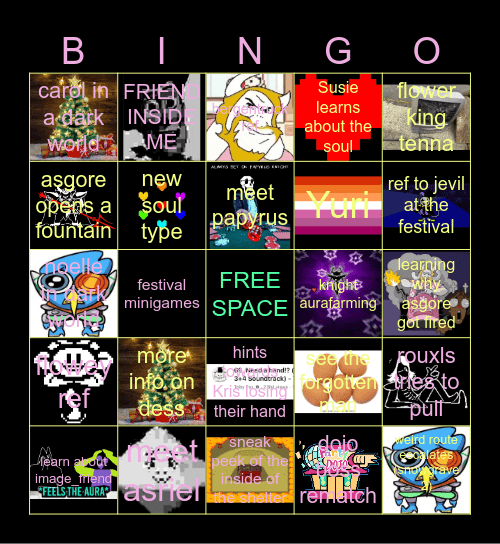 DELTARUNE CHAPTER 5 Bingo Card