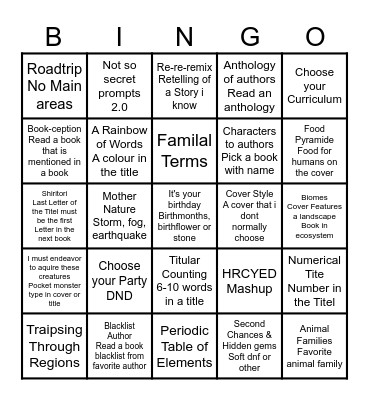 HRCYED 3.0 Bingo Card