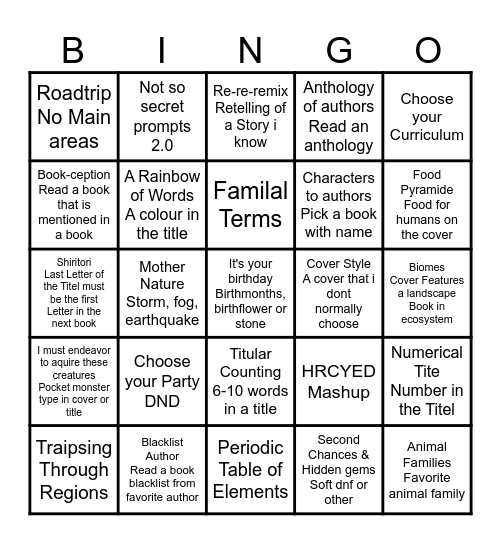 HRCYED 3.0 Bingo Card